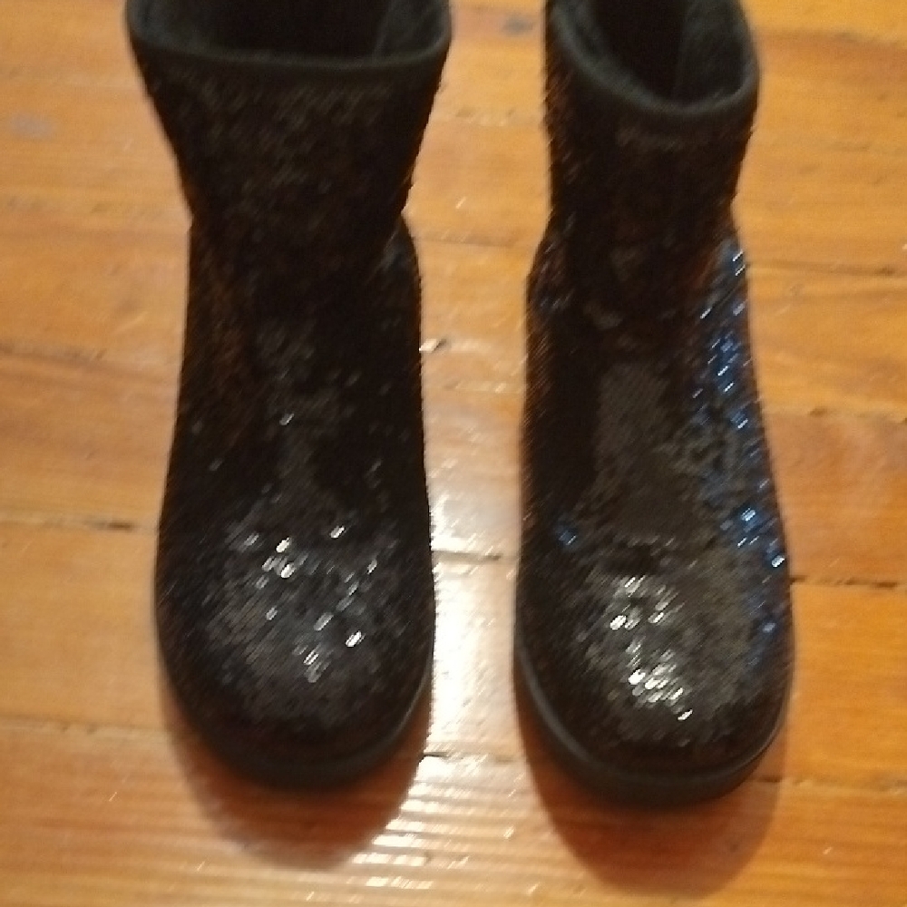 G by Guess Black Sequin Ankle Boots
